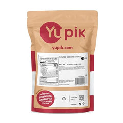 Yupik Salted Sesame Sticks close-up showing crunchy texture ideal for on-the-go snacking.