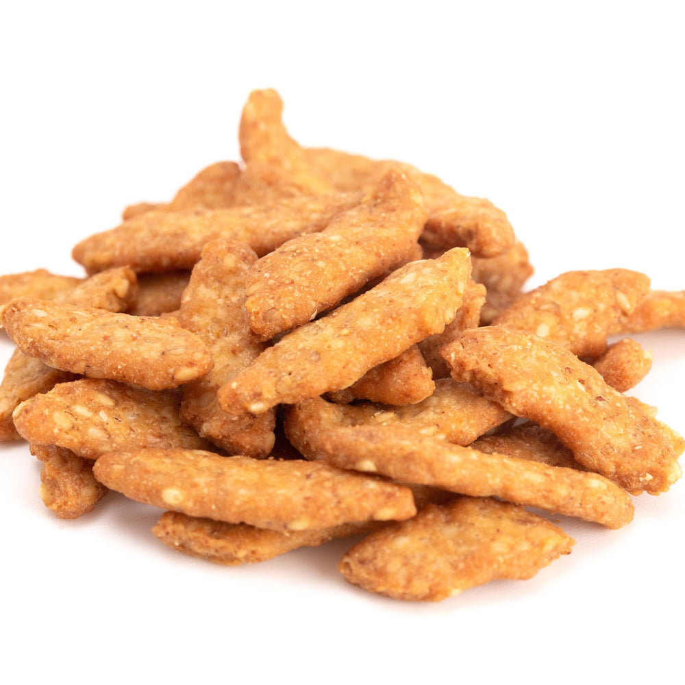 Yupik Salted Sesame Sticks crunch highlights toasty sesame seeds and savory salt.
