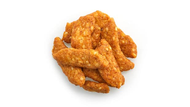 Yupik Salted Sesame Sticks serving plate showcases party-friendly vegan snack option.