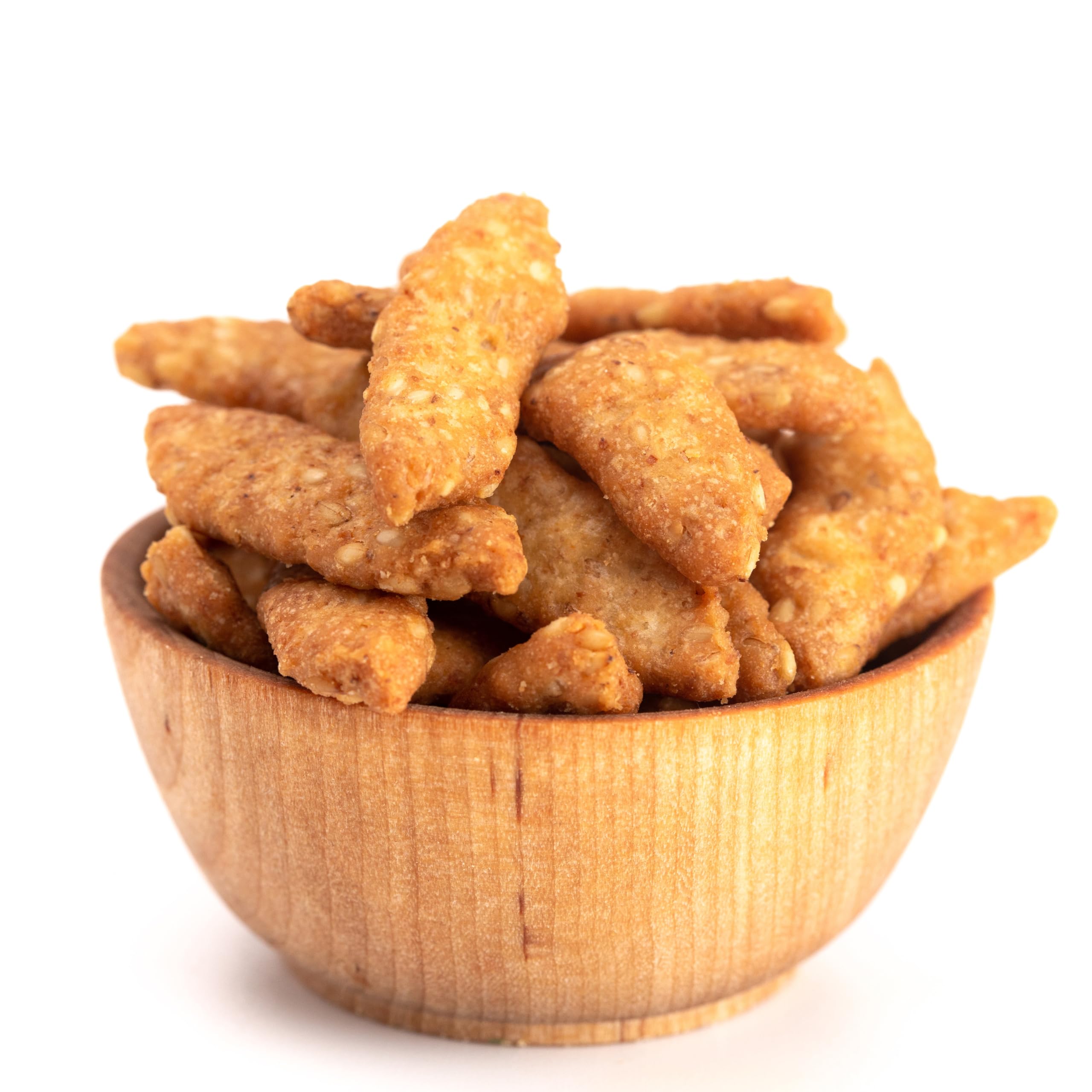 Yupik Salted Sesame Sticks texture captures light, crisp bite with rich sesame aroma.