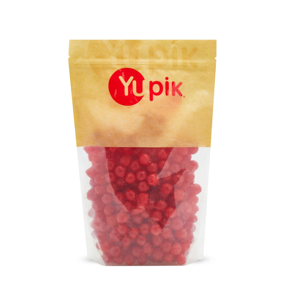 Yupik Sour Cherry Candies packaging shot highlights color and chewy texture.