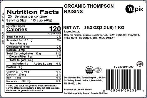 Yupik Thompson raisins close-up shows plump, glossy fruit with rich natural sweetness.