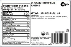 Yupik Thompson raisins close-up shows plump, glossy fruit with rich natural sweetness.