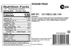 Yupik Wasabi Green Peas crunch closeup highlighting vibrant wasabi seasoning