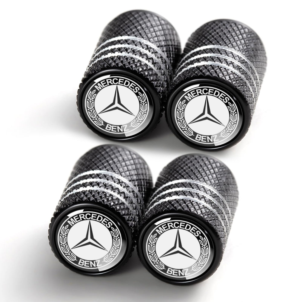 YUIQIEUY tire valve cap cover in black 4-pack protects stems and adds style.