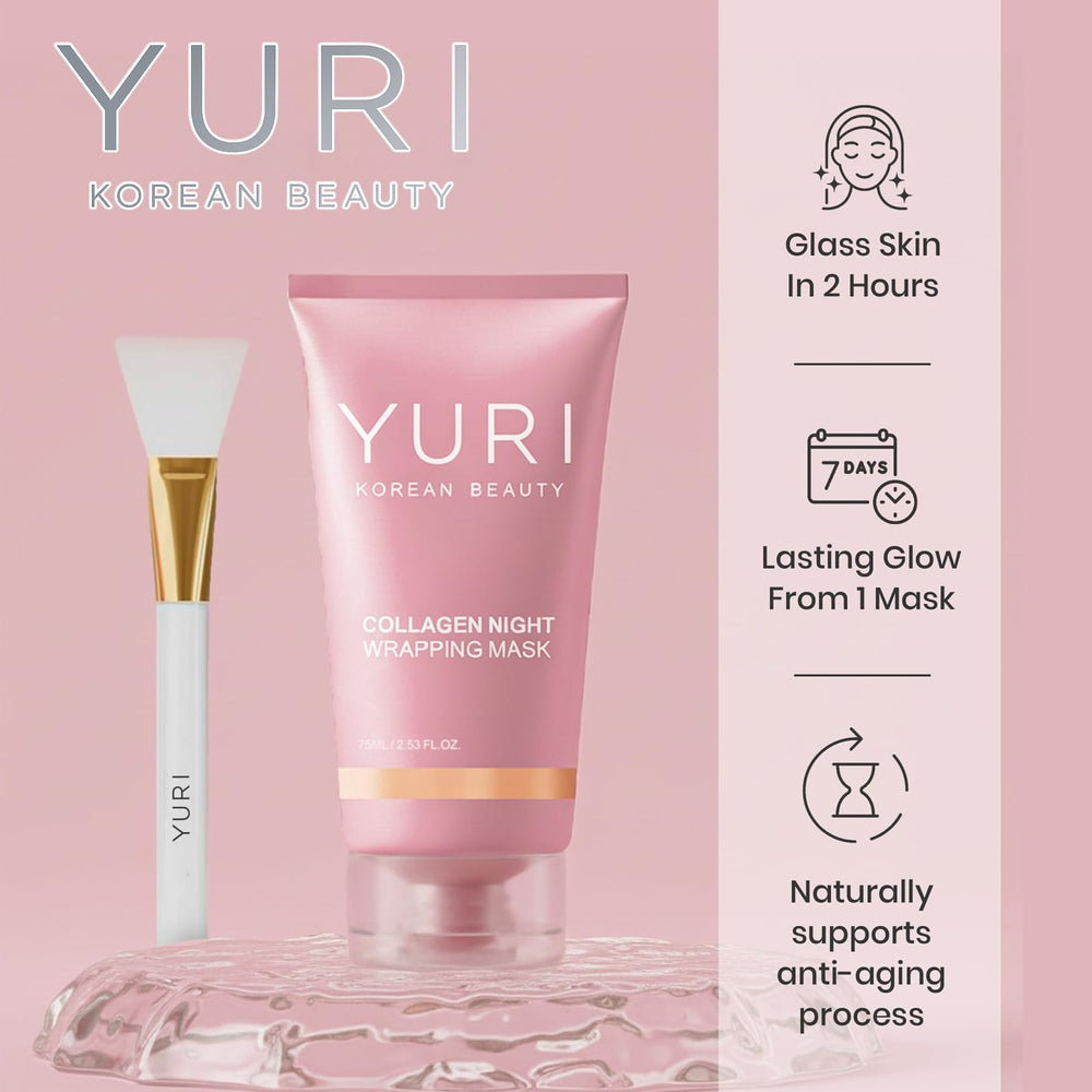 YURI BEAUTY Night Mask brush applying an even layer for full coverage.