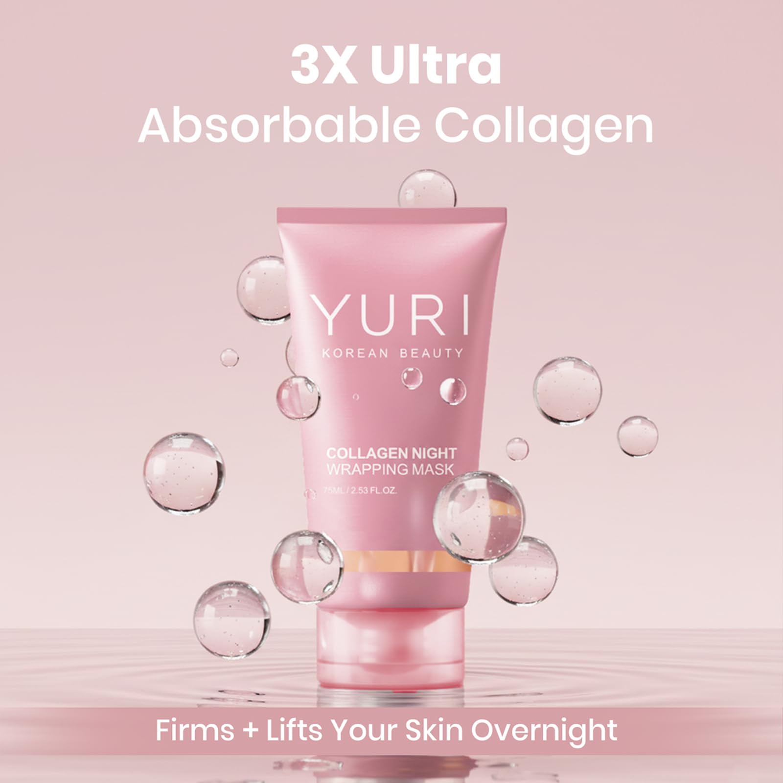 YURI BEAUTY Nightcare setup on bathroom shelf for self-care.