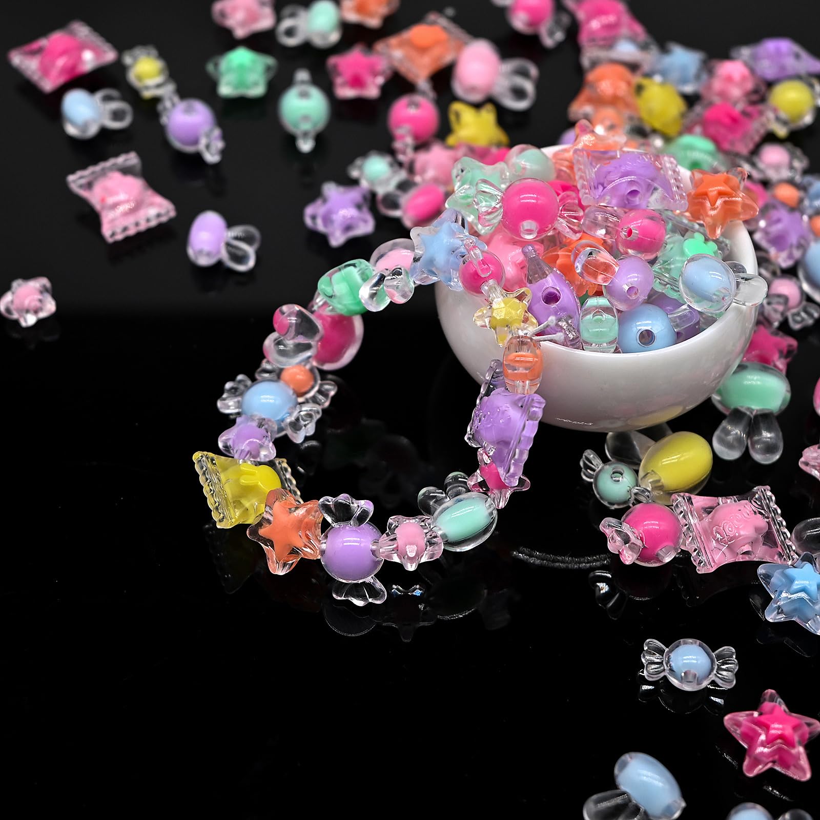 YuSheng candy beads large round candy for bold craft accents