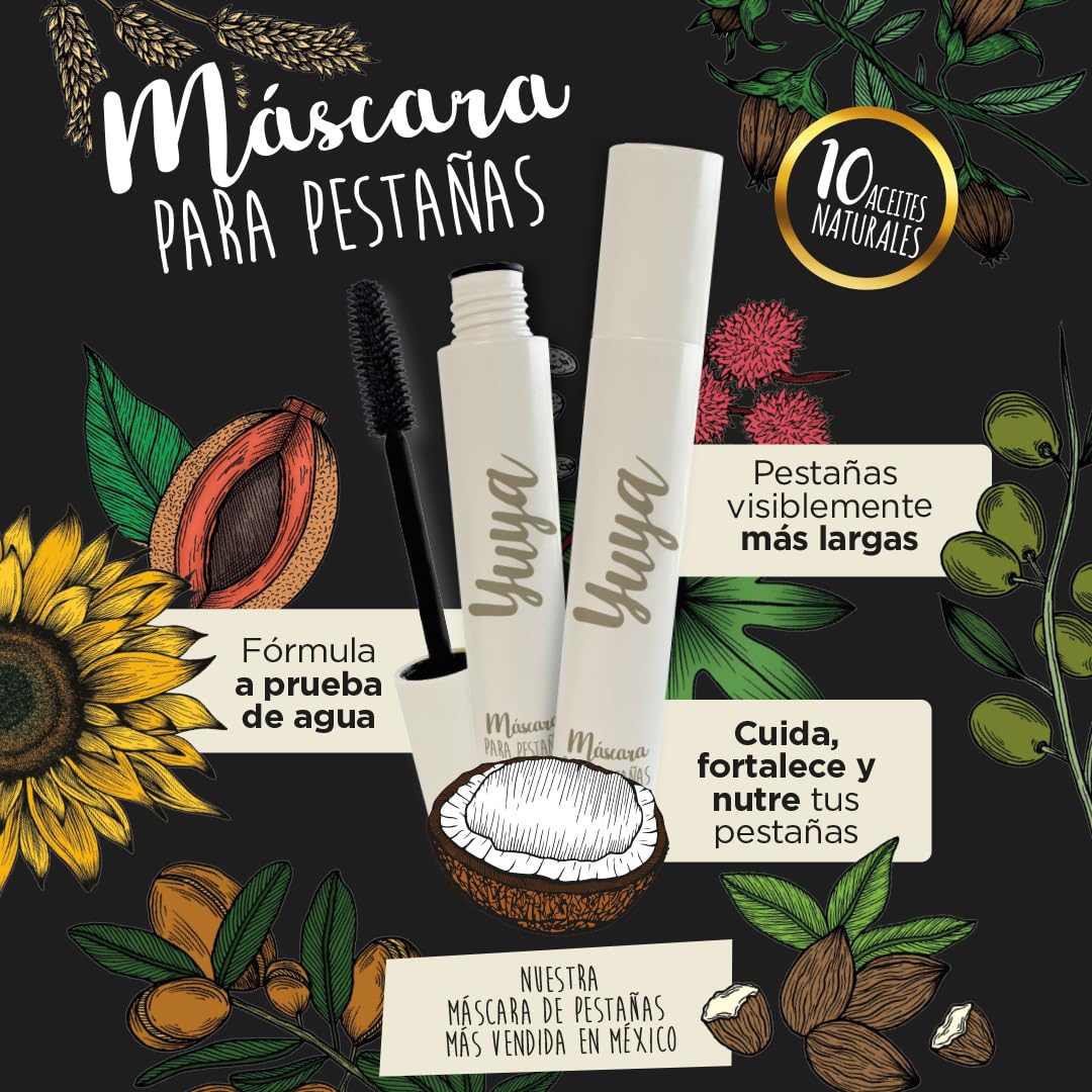 Voluminous lashes with YuYa mascara for a fuller look.