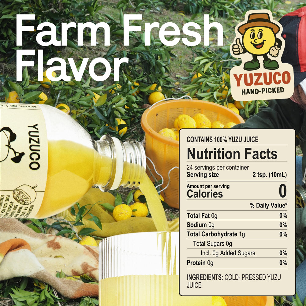 Label close-up showing pure flavor with no additives.
