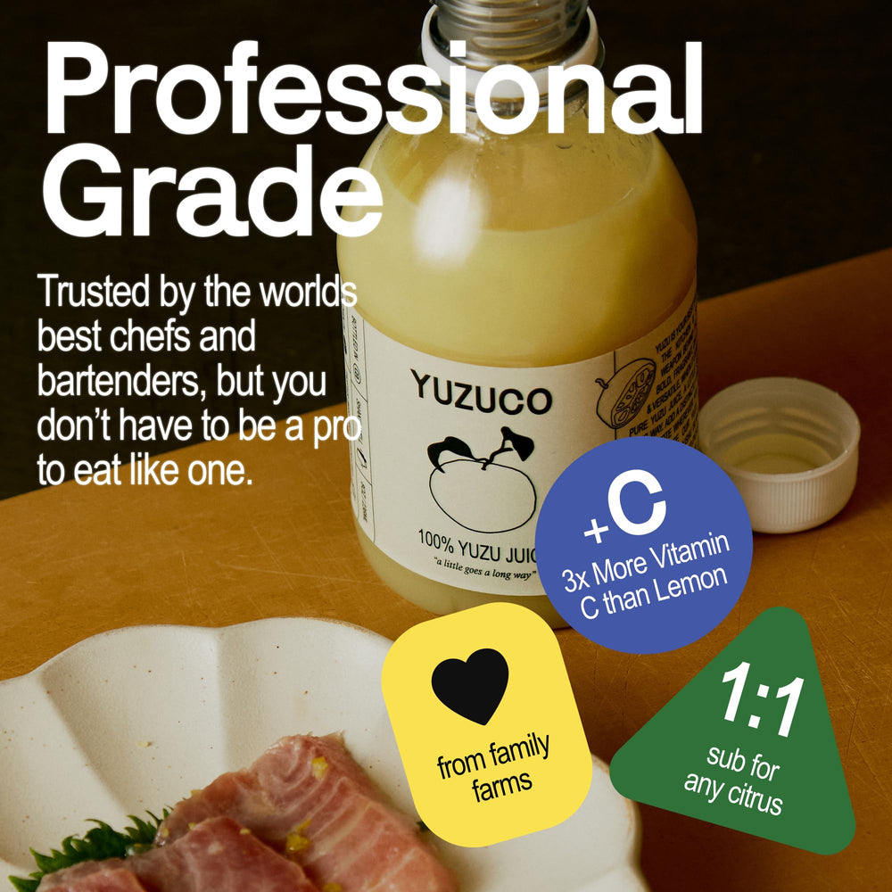 Pouring YUZUCO juice into a glass for refreshing mocktails.