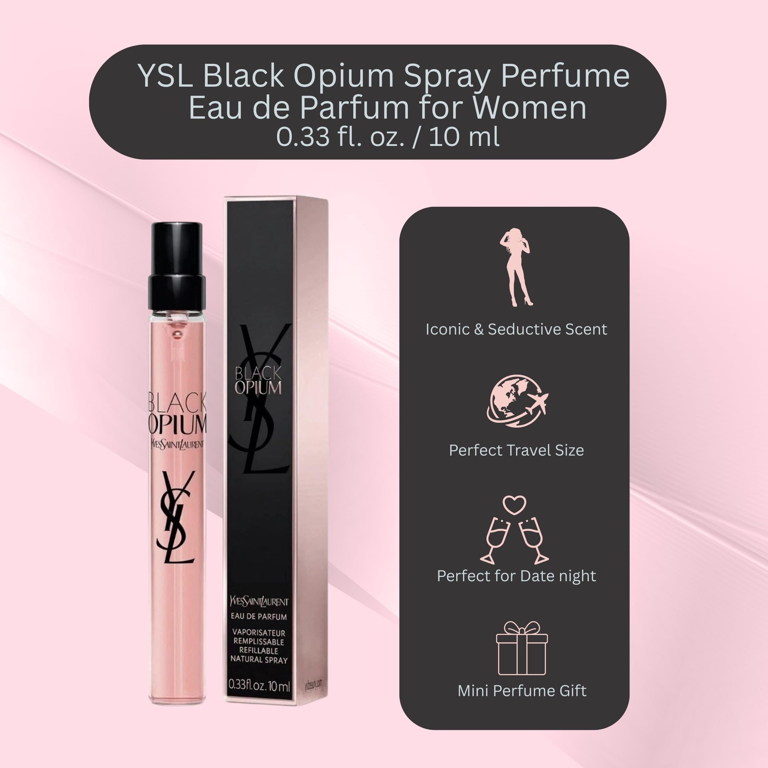 YSL Black Opium box packaging displayed for premium gifting or personal indulgence.