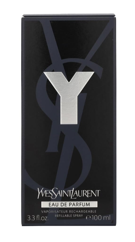 YSL Y EDP bottle side, slim travel-friendly profile for on-the-go use.
