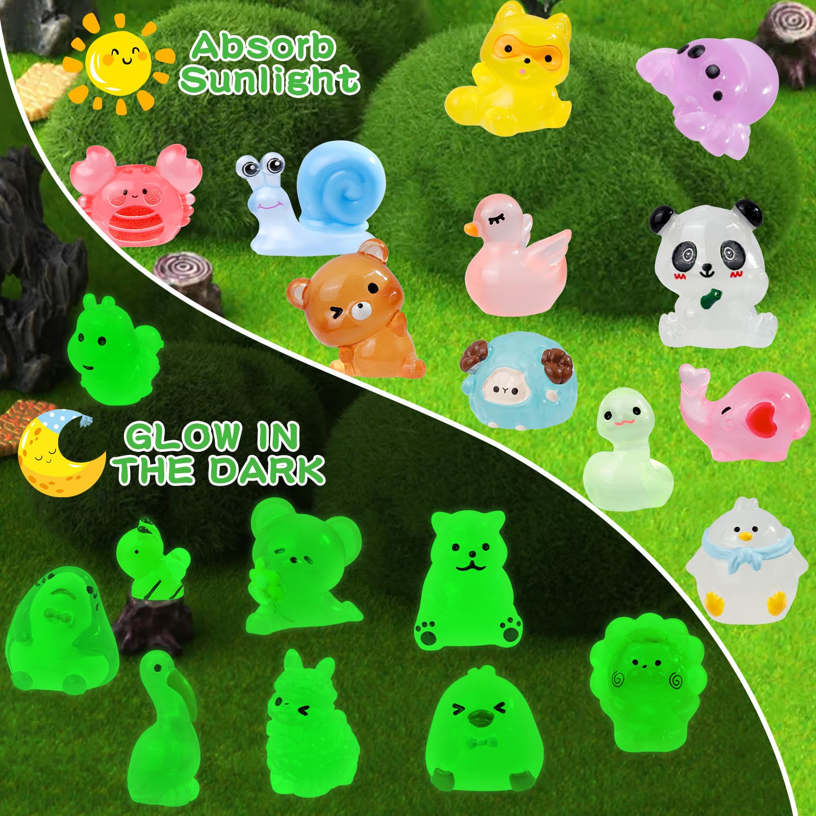 ywevyezc glow mini resin alpaca figurine creates a charming focal point.