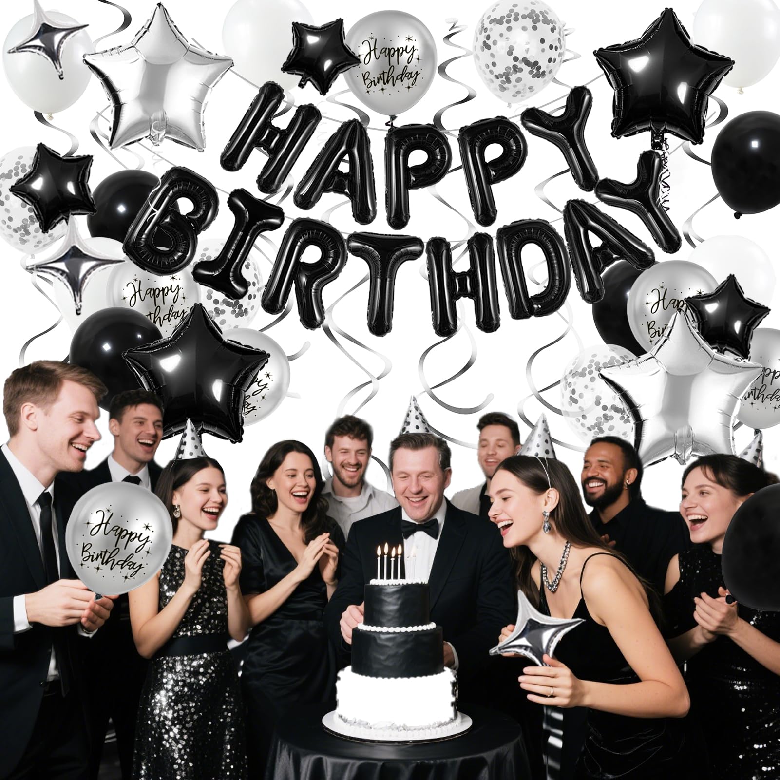 YWWSNSE silver confetti balloons 12 inch sparkle for standout moments.