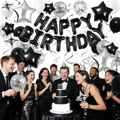 YWWSNSE silver confetti balloons 12 inch sparkle for standout moments.