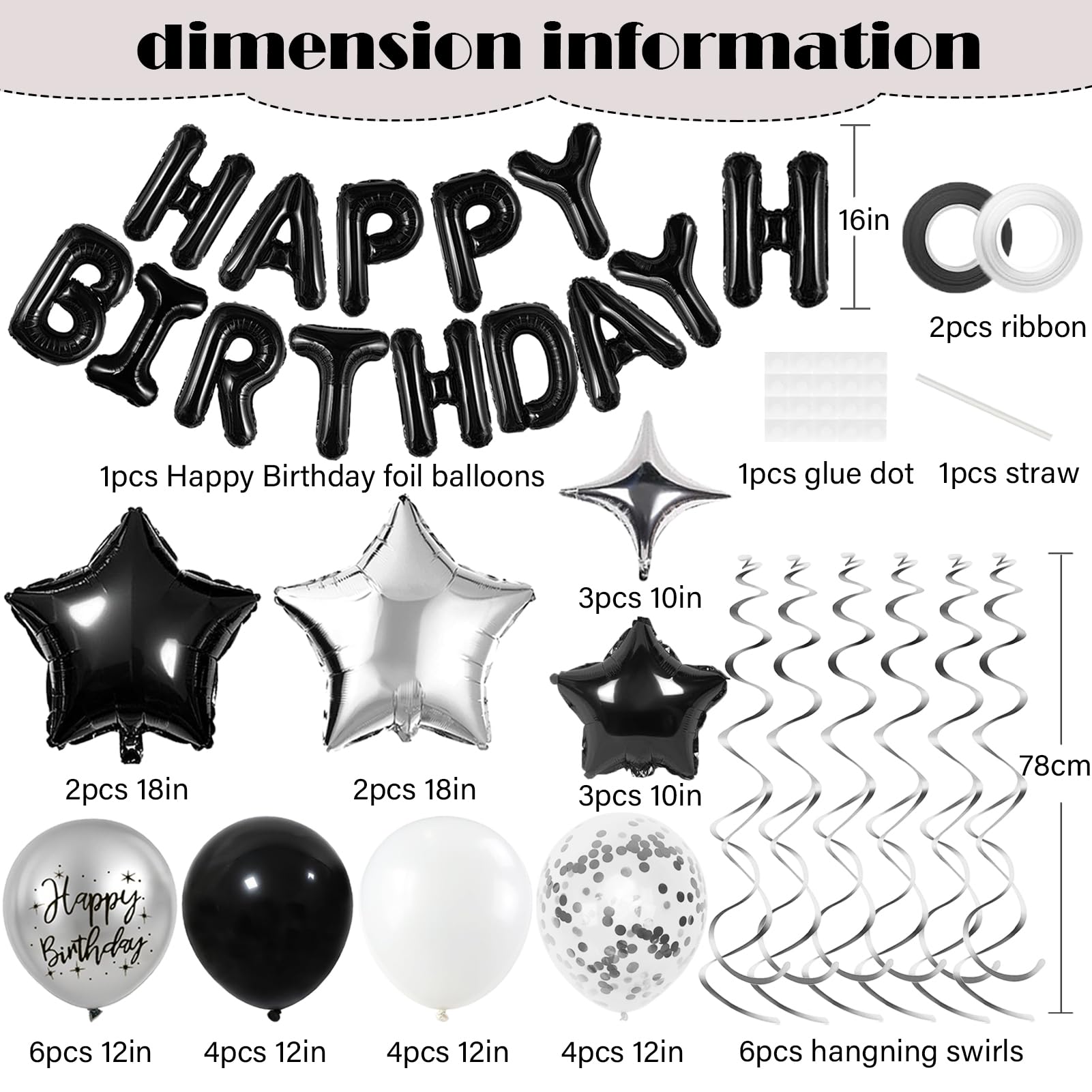 YWWSNSE silver star balloons 18 inch add festive sparkle for photos.