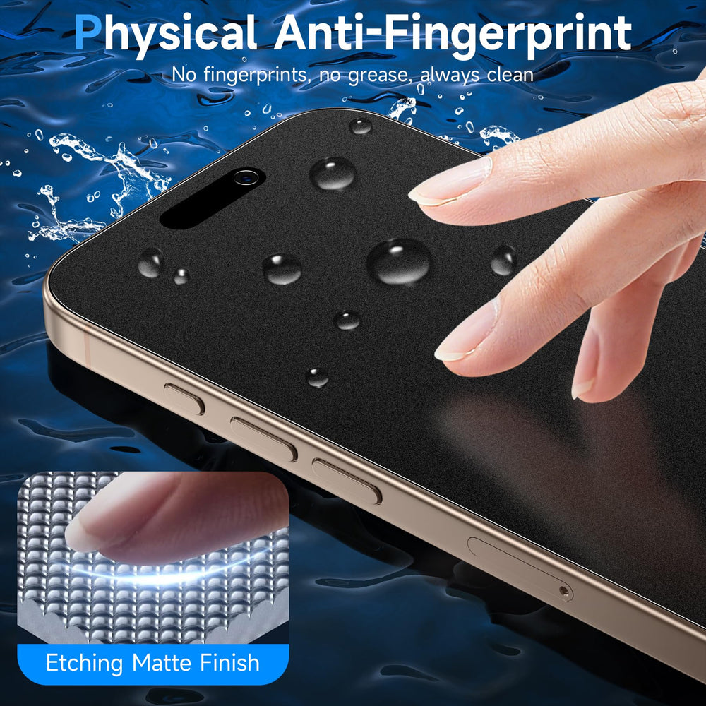 YWXTW bubble-free installation frame included for iPhone 16 Pro Max privacy screen