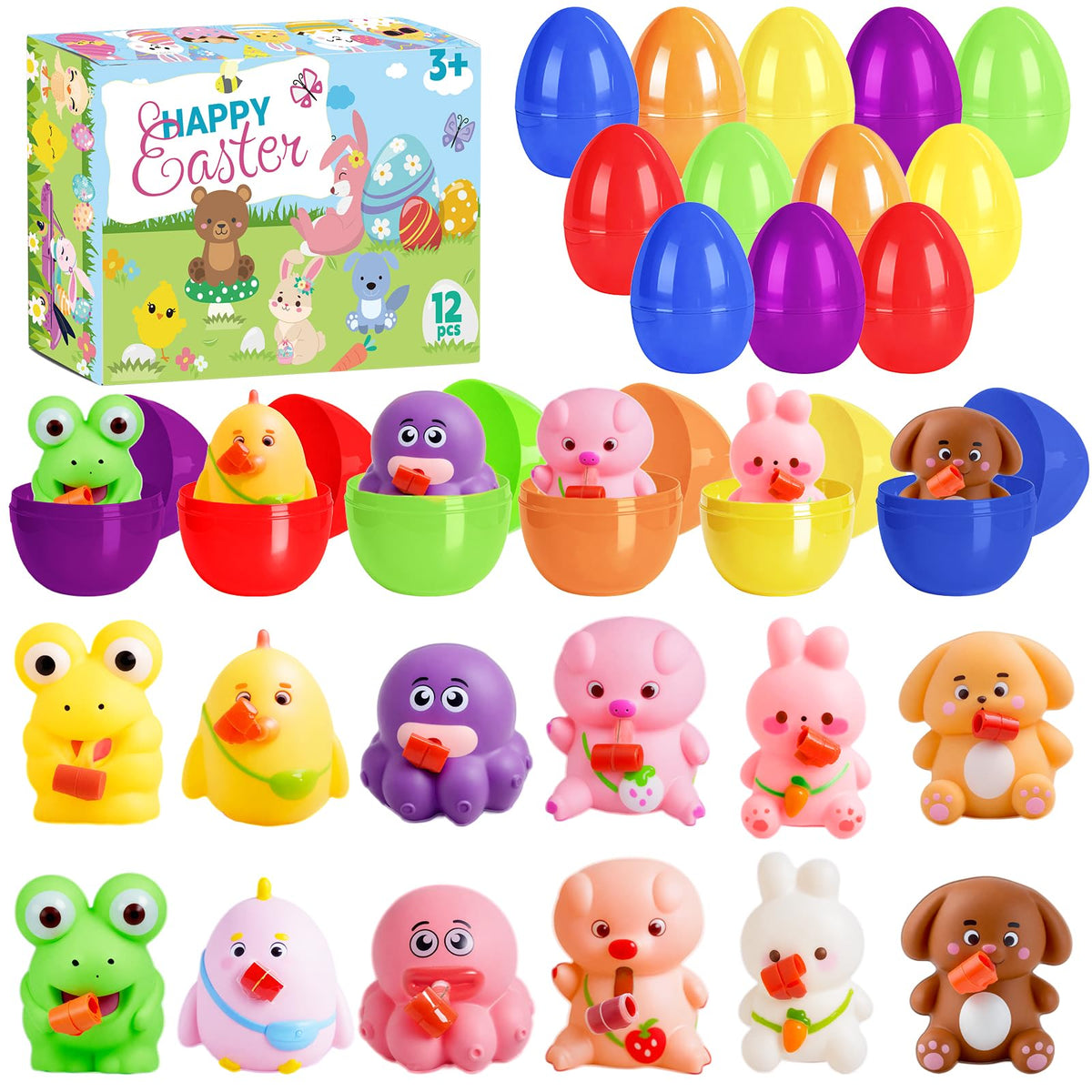 Yxwomenxy Easter eggs with toys inside boost Easter egg hunt fun