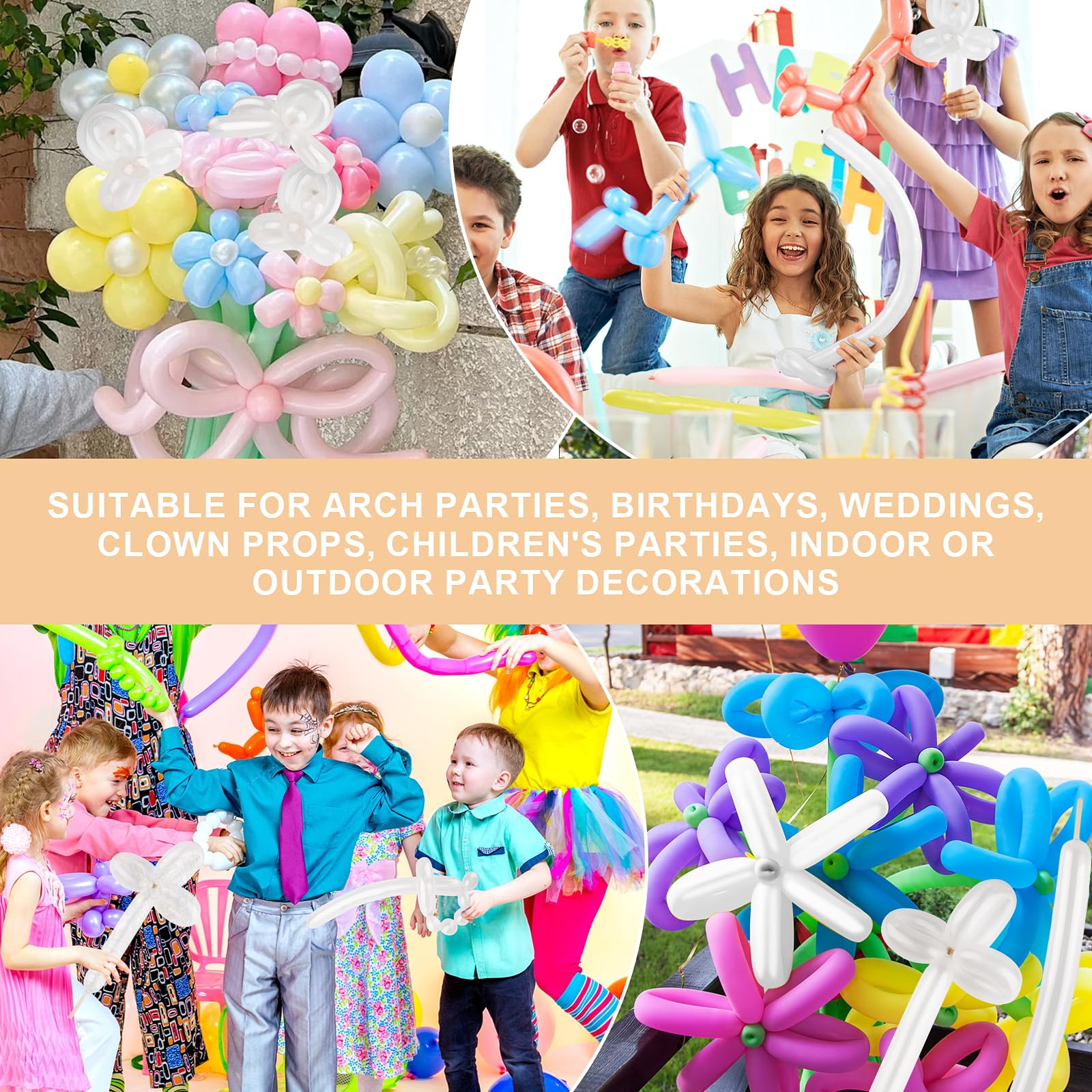 YXYL Clear 260 balloons suitable for weddings and birthday celebrations.