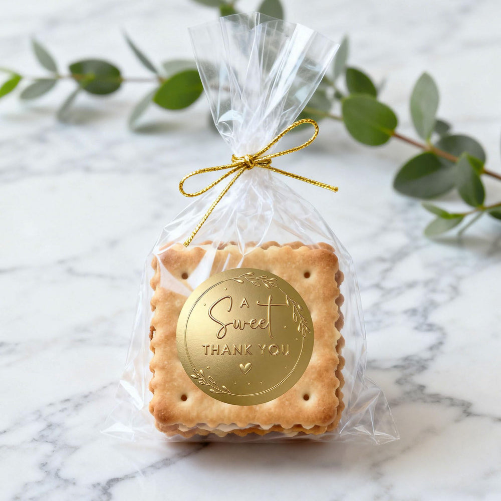 YYDESN premium packaging labels, gold foil, elevated look.
