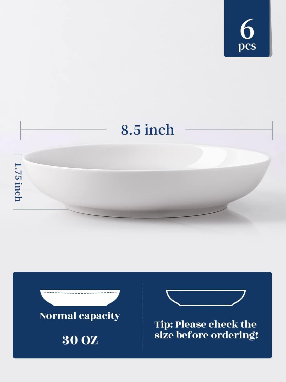 YYHY bowls wide and shallow highlight saucy servings and easy mixing