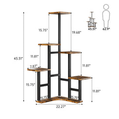 Yzosvki corner plant stand grow-light heads demonstrates full-spectrum lighting for indoor growth.