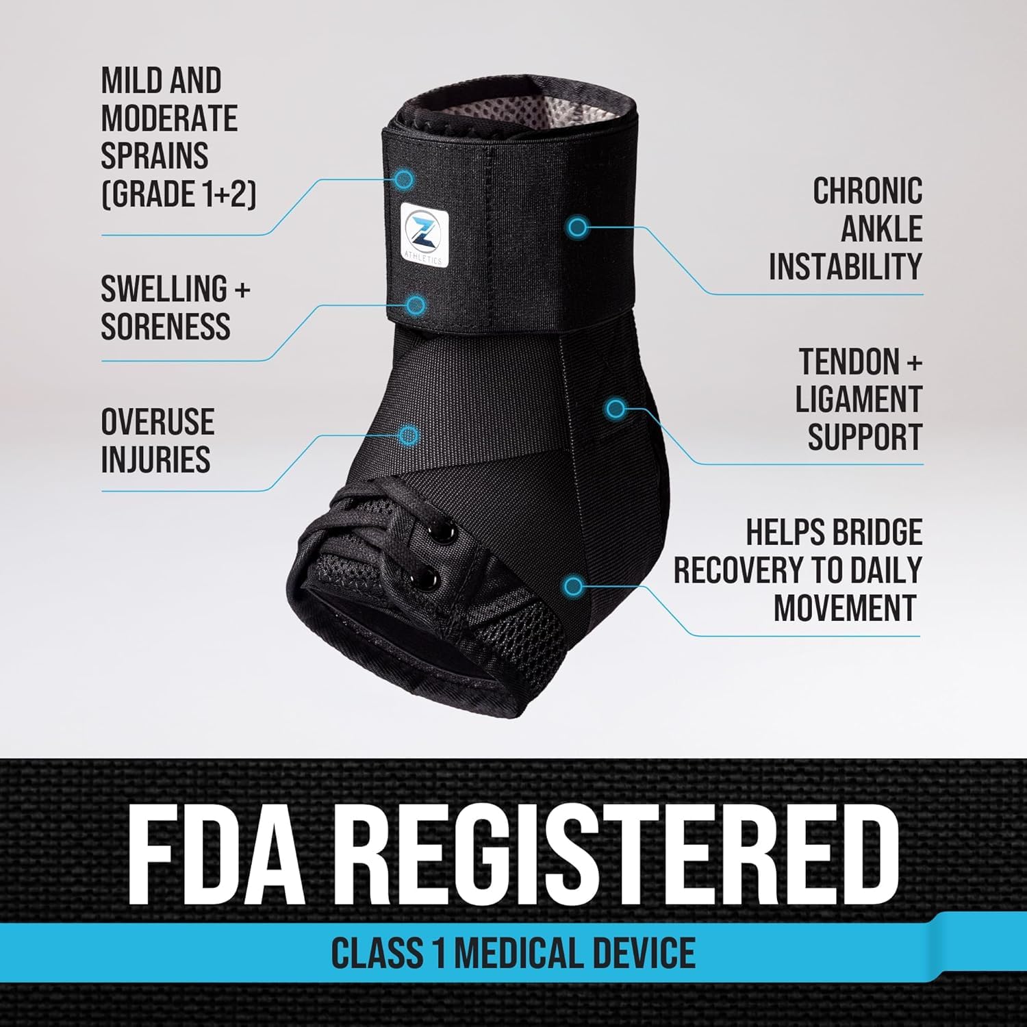 Z ATHLETICS adjustable lacing allows personalized support without bulk