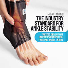 Z ATHLETICS ankle brace side stabilizers prevent ankle roll during jumps
