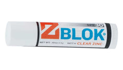 Z Blok SPF 30 clear rub-in demonstrates mineral protection during outdoor activities.