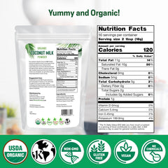 Pouring Z Natural Foods powder creates a dairy-free creamer for coffee.