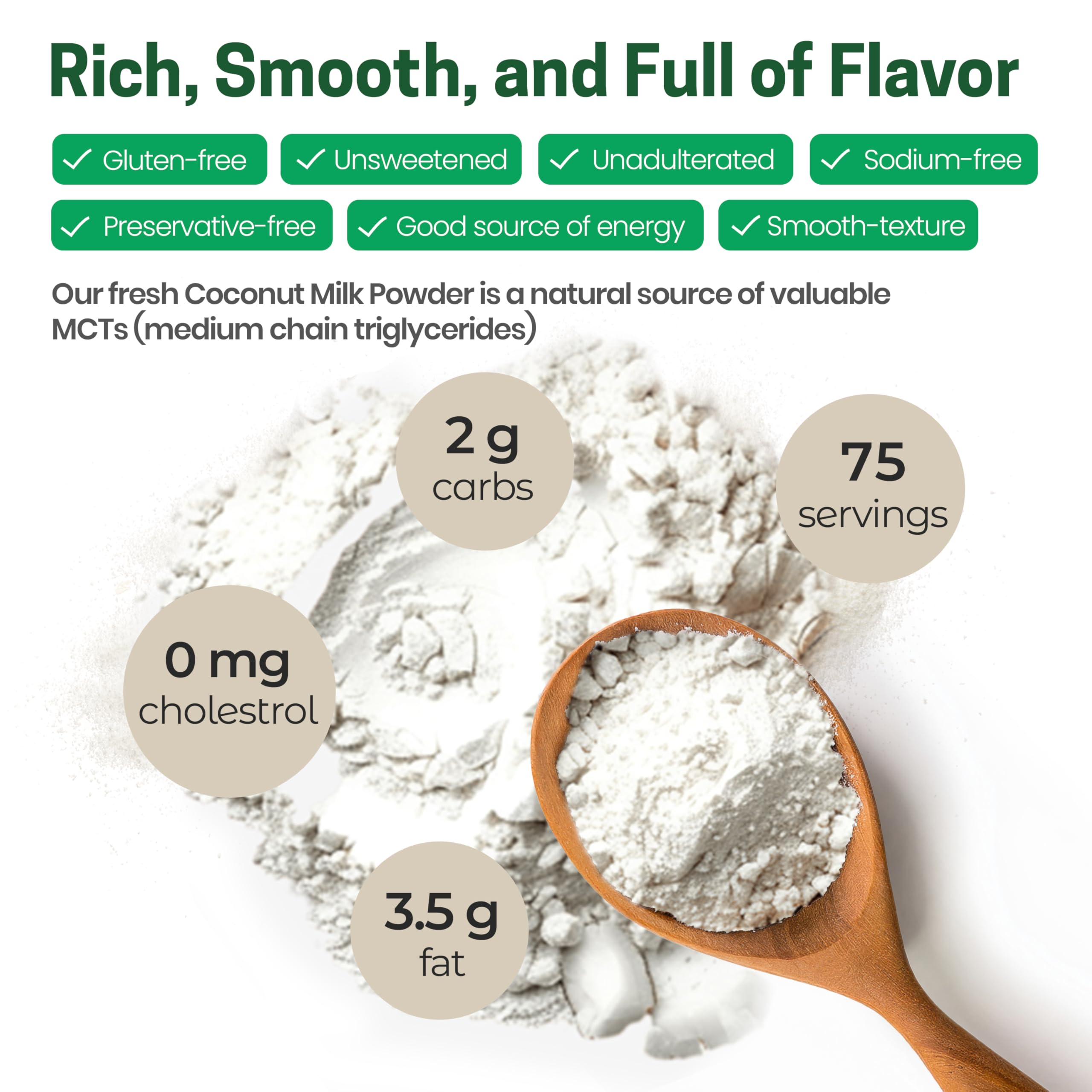 Z Natural Foods coconut milk powder in coffee adds creamy texture.
