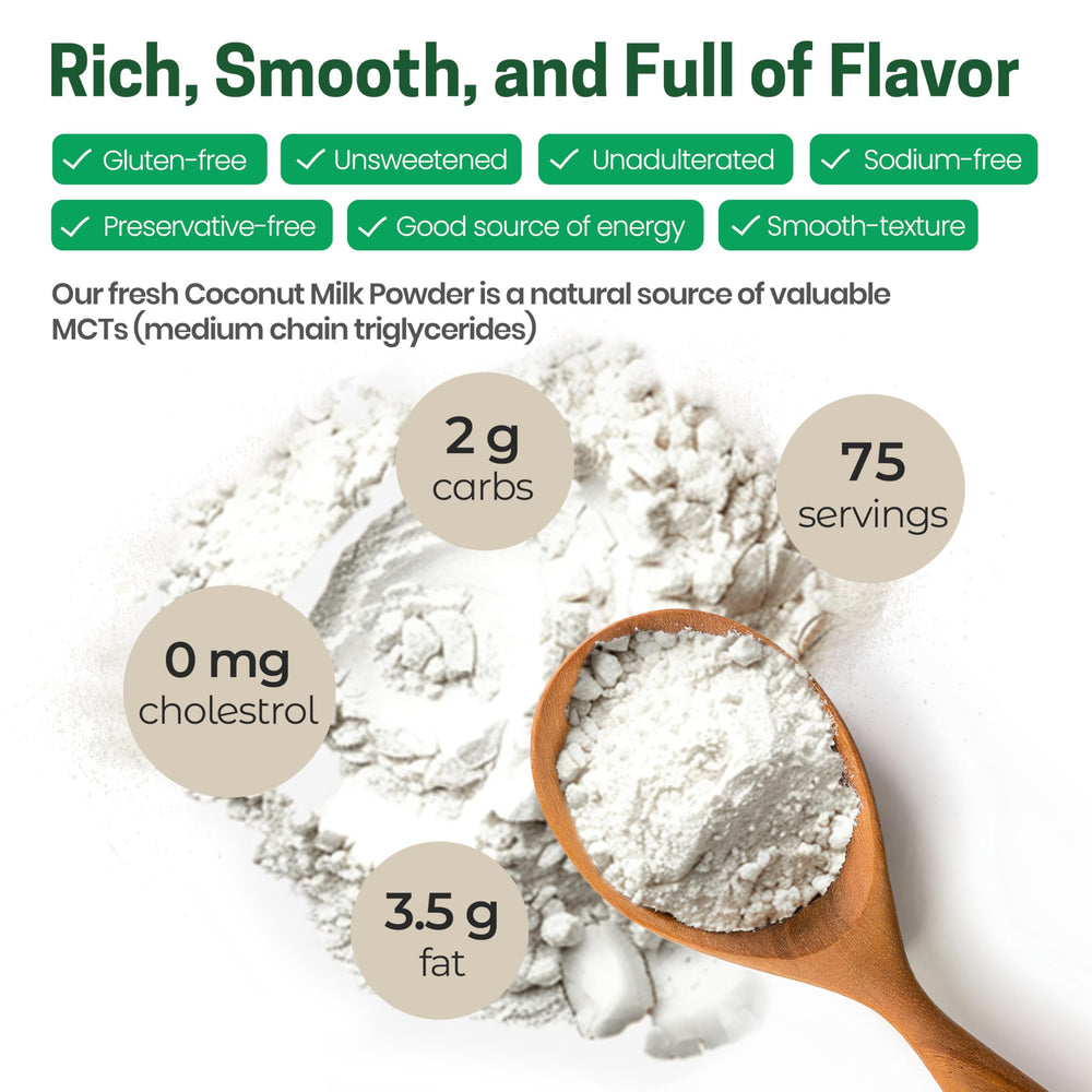 Z Natural Foods coconut milk powder in coffee adds creamy texture.