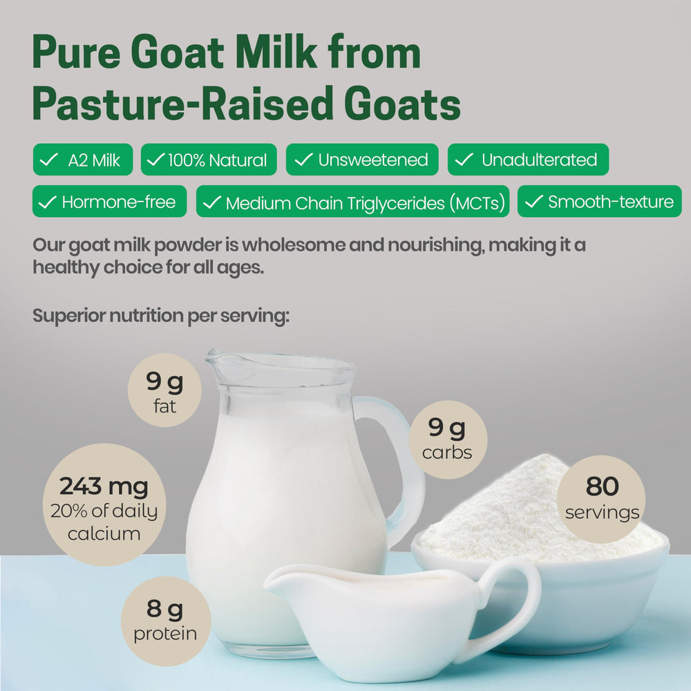 Z Natural Foods Goat Milk Powder baking and cooking use in recipes.