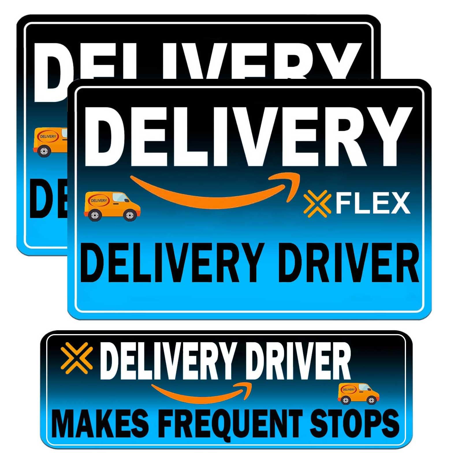 Z-onemart large delivery magnet front view boosts daytime visibility on the road