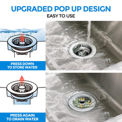 zaa chrome-plated filter basket close-up emphasizing easy cleaning and waste capture