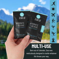 Zaca chews in pocket-ready packet for travel.