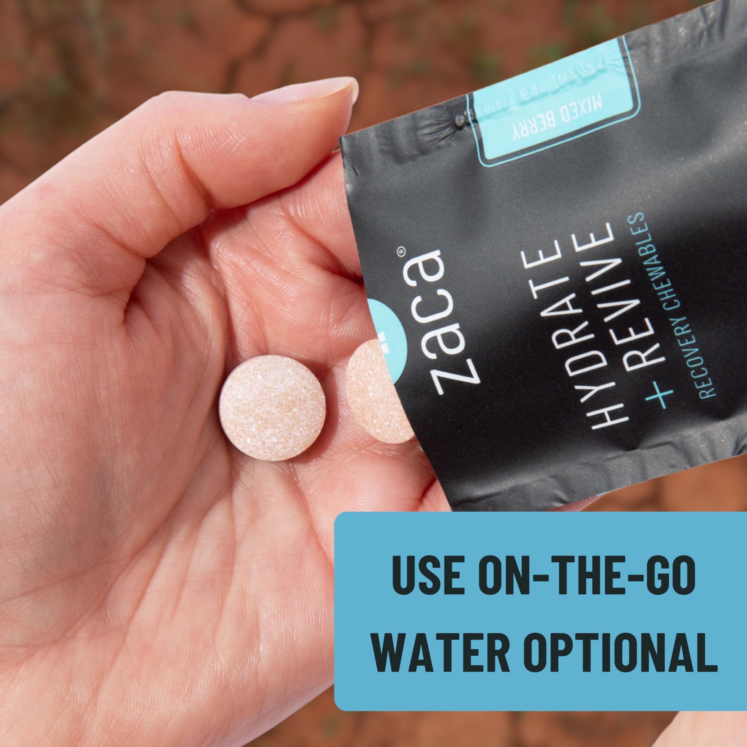 Zaca label shows sugar-free and gluten-free attributes.