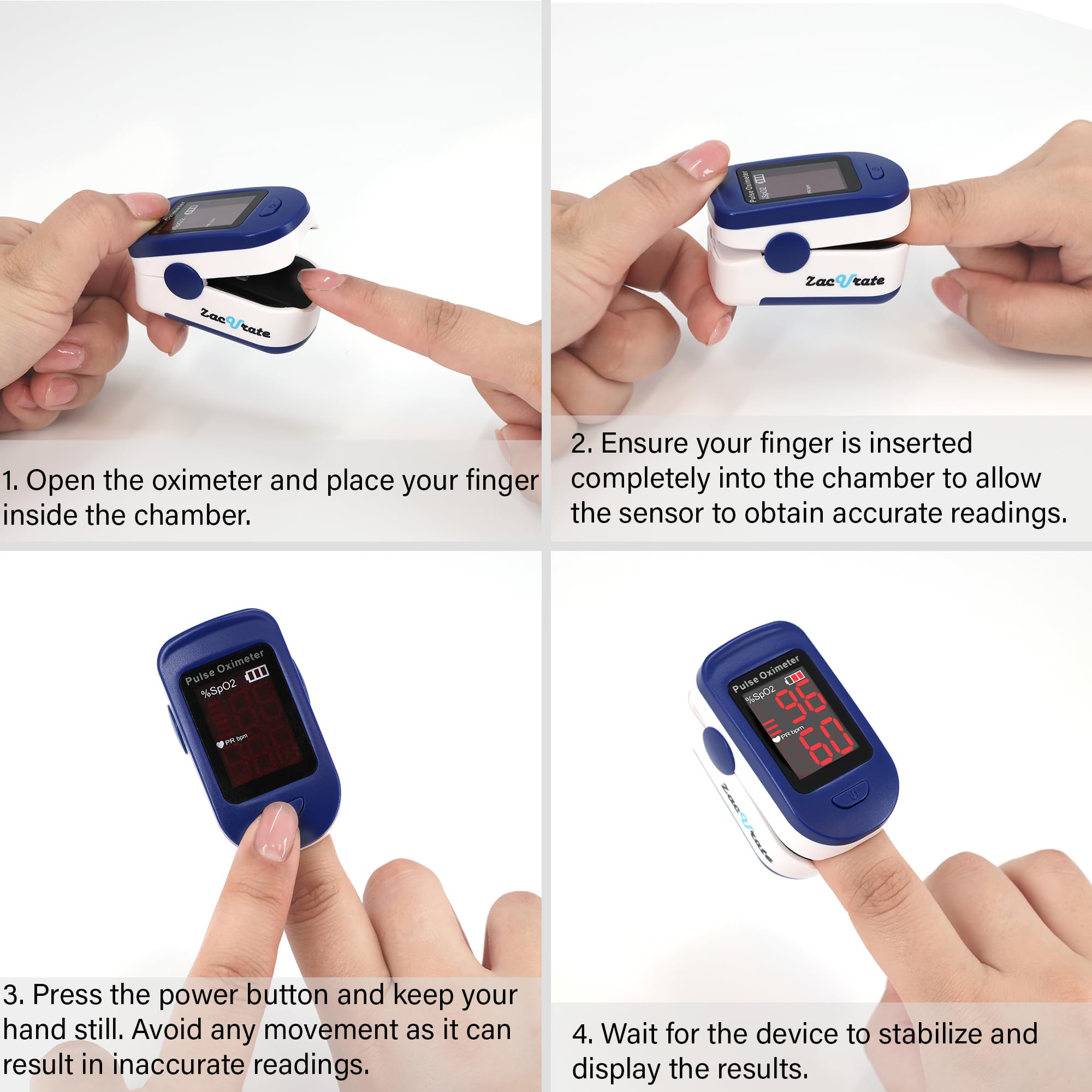 Zacurate 500BL smart spring finger chamber for a comfortable fit.