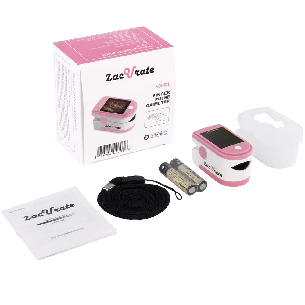 Zacurate Pro Series 500DL in-use reading on finger shows fast data