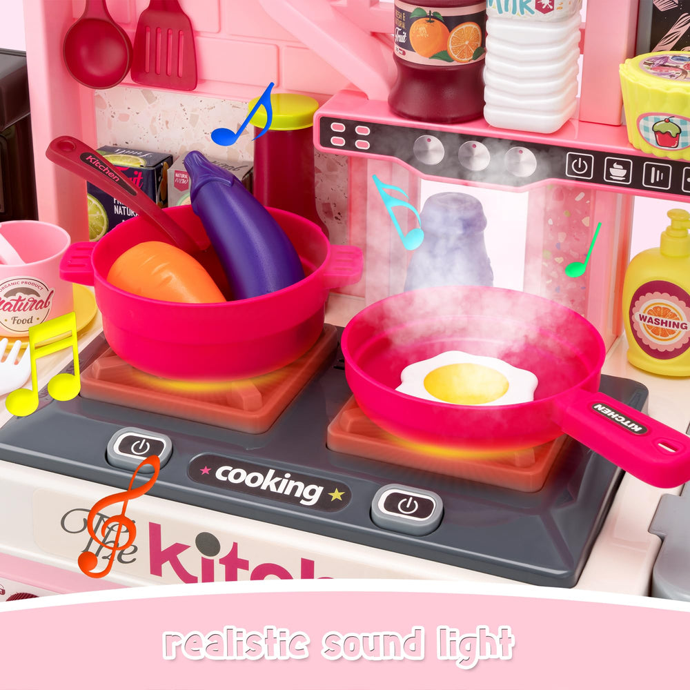 Zaddgiuuy Kids Kitchen Playset sink with running water for cleaning pretend food