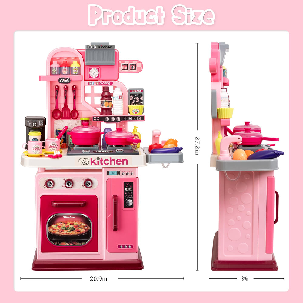 Zaddgiuuy Kids Kitchen Playset color stickers for realism and customization