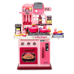 Zaddgiuuy Kids Kitchen Playset pink stove with realistic lights for pretend cooking