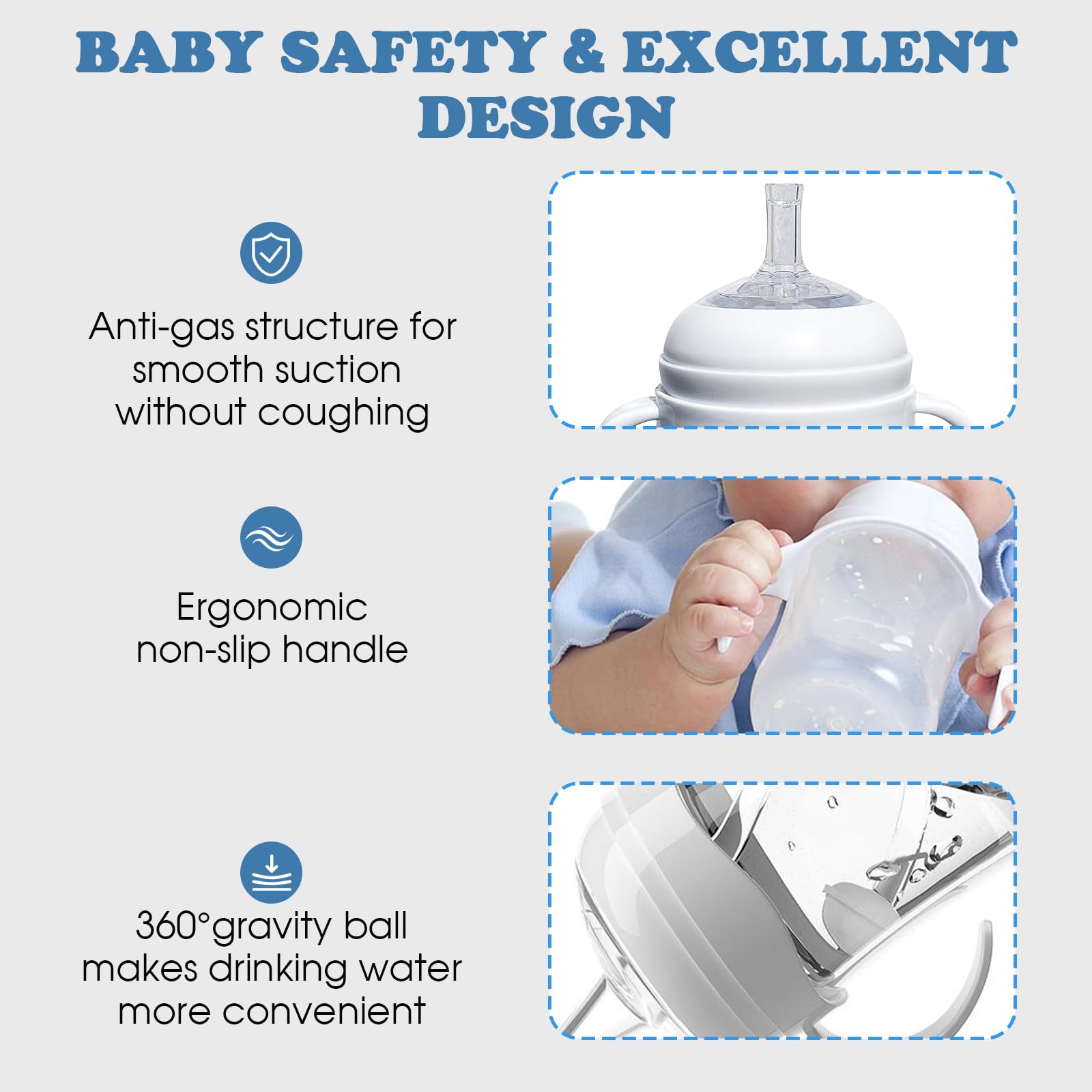 Zafflerva ergonomic handles help tiny hands grip and self-feed.