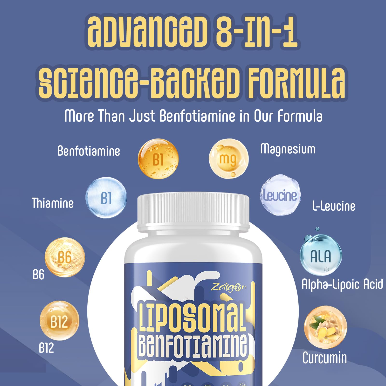 Zaigon premium packaging box arrangement for a refined supplement look