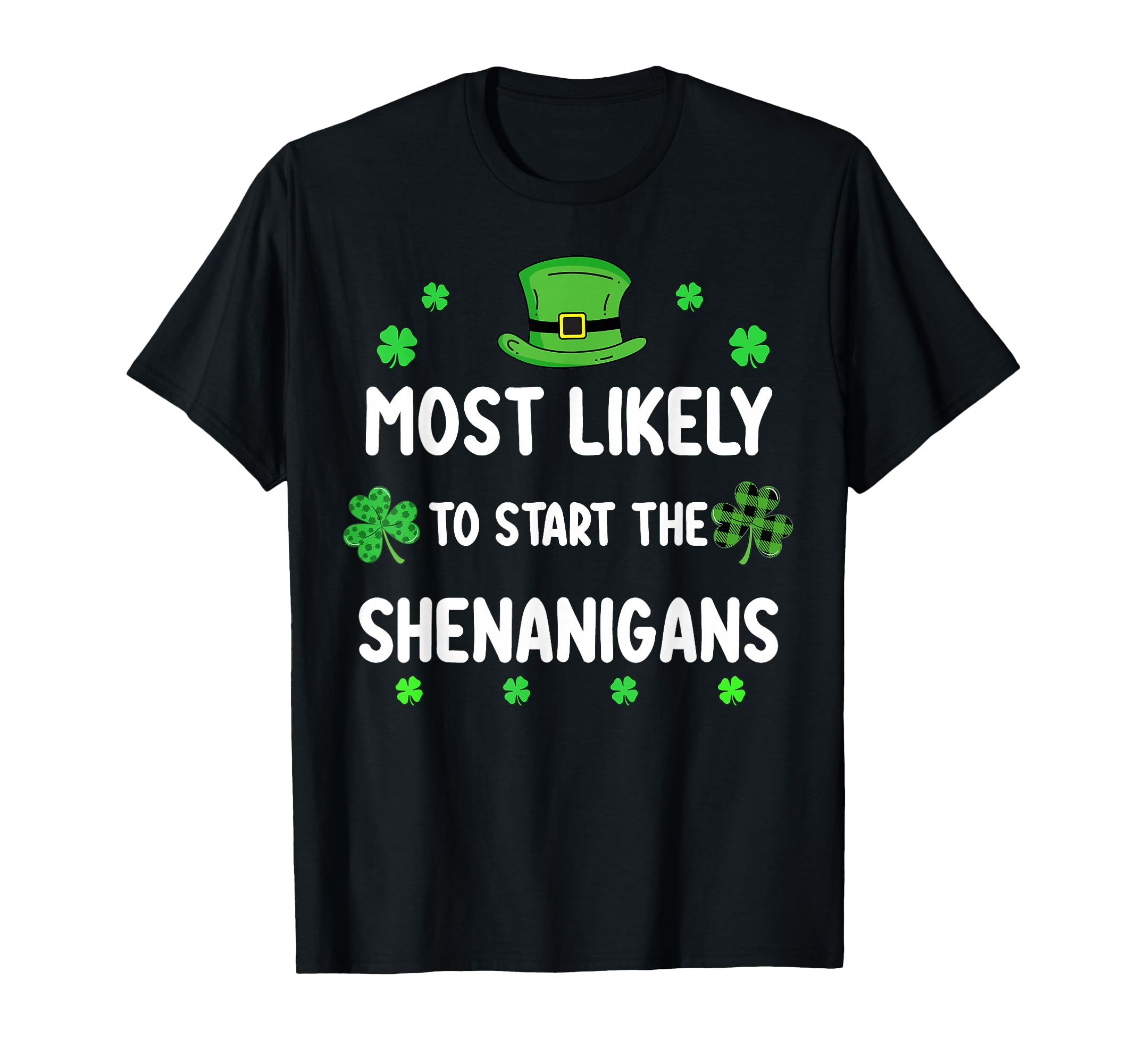 Zainjr St Patrick's Day Shamrock T-shirt with leopard shamrock graphic for festive wear