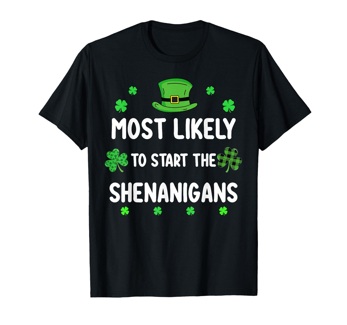 Zainjr St Patrick's Day Shamrock T-shirt with leopard shamrock graphic for festive wear