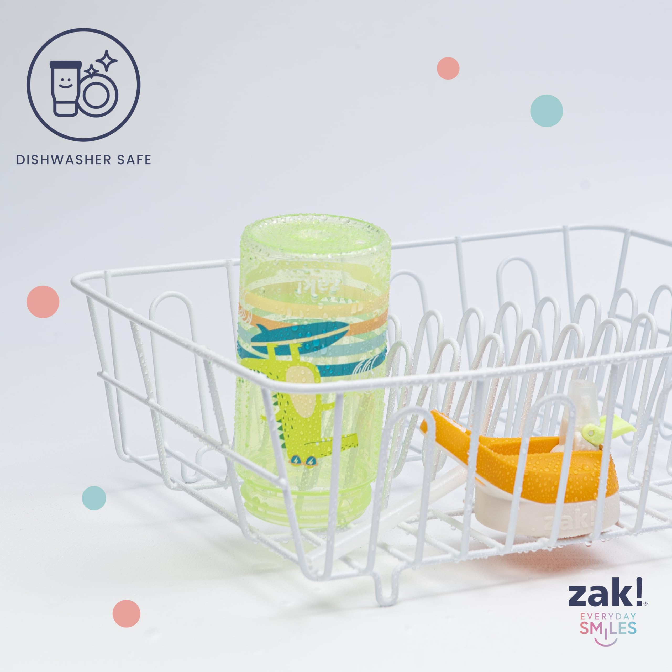 Zak Designs Bluey Atlantic bottle with backpack clip for school use.