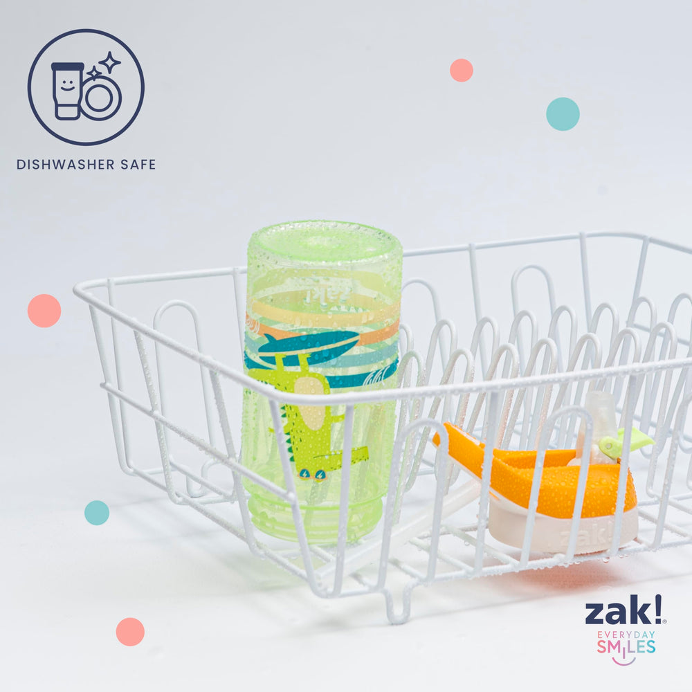 Zak Designs Bluey Atlantic bottle with backpack clip for school use.
