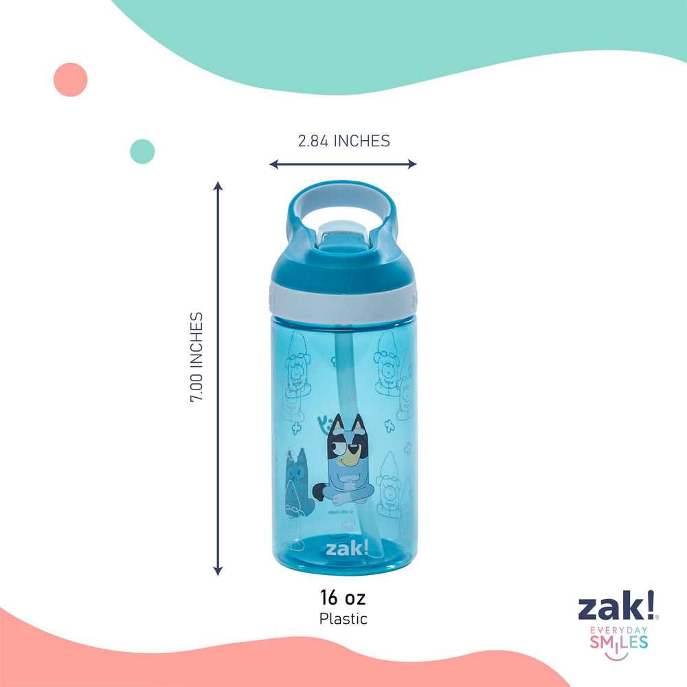Zak Designs Bluey Atlantic bottle featuring Bluey design for kids appeal.